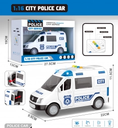 Radiowóz policyjny ze światłem i dźwiękiem