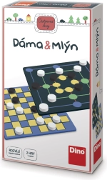 Dino podróżna warcaby i młyn