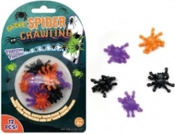 Lepkie silikonowe pająki 3 cm – zestaw 12 szt.