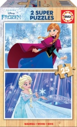 Drewniane puzzle FROZEN 2 × 25 elementów EDUCA