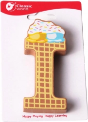 Drewniana litera I Classic World