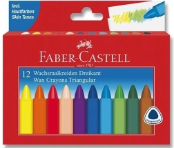 Kredki woskowe trójkątne 12 szt. FABER-CASTELL
