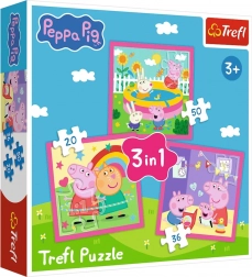 Puzzle 3 w 1 – Peppa i przyjaciele TREFL