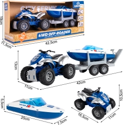 Policyjny zestaw – quad i motorówka 1:16