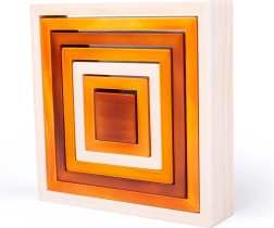 Bigjigs Toys drewniane układanki kwadratowe dla dzieci