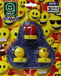 Imoji zestaw pieczątek 3 szt. – emotikony