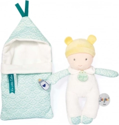 Doudou Jolijou bobasek w wsuwanym śpiworku 20 cm – Turkusowy