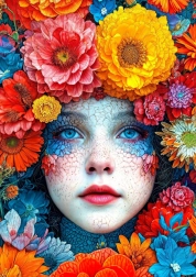 Puzzle W objęciach kwiatów 1000 elementów