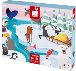 JANOD puzzle dotykowe Życie na lodzie, 20 elementów