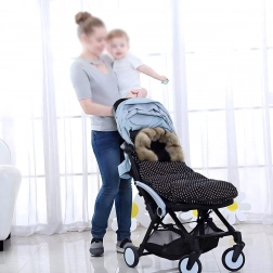 Zimowy śpiworek do wózka i na sanki z futerkiem 100 cm