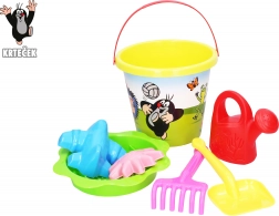 Zestaw do piasku Krecik – duże żółte wiaderko 3,5 l