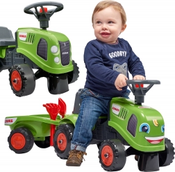 Jeździk traktor BABY CLAAS z przyczepką i akcesoriami