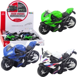 Sportowy wyścigowy motocykl z napędem bezwładnościowym, światłami i dźwiękami