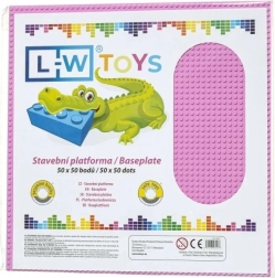 Płytka konstrukcyjna 50 × 50 punktów różowa