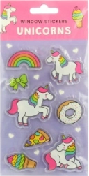 Wielokrotnego użytku przezroczyste naklejki na okno – kosmos, dinozaury i jednorożce