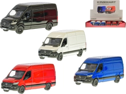 Kinsmart Mercedes‑Benz Sprinter metalowy model 1:48 z otwieranymi drzwiami