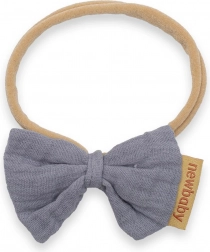 Opaska dla niemowląt z muślinu New Baby, szara