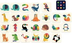 Vilac drewniane memo tęczowe zwierzątka