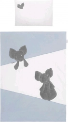 3‑częściowa pościel do łóżeczka Belisima Mouse, niebieska 90×120