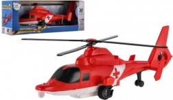 Plastowy ratunkowy helikopter na napęd typu pull-back 22 cm
