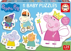 Baby puzzle Świnka Peppa 5w1 (3–5 elementów)