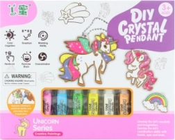 Zestaw kreatywny – tworzenie i malowanie zawieszek z jednorożcami