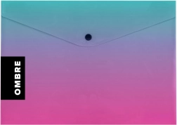 Koperta z napem A4 ombré różowe