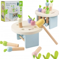 Drewniana gra Wbij marchewkę młotkiem