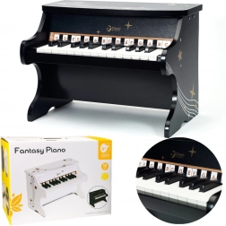 Dziecięce pianino Classic World – czarne drewniane