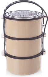 Plastowy trójpoziomowy pojemnik na lunch/śniadanie 3 × 1,5 l
