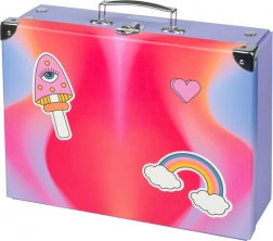 Składany szkolny kuferek Tęcza czerwony