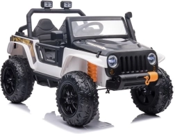 Elektryczny samochodzik dla dzieci – białe auto terenowe
