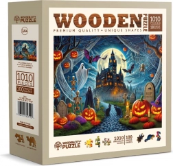 Drewniane puzzle WOODEN CITY halloweenowy zamek 1010 elementów