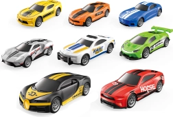 Zestaw 4 wyścigowych autek na napęd wsteczny 7 cm