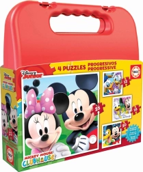 Puzzle w walizeczce MICKEY MOUSE i przyjaciele 4w1