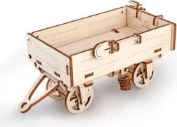 Drewniane mechaniczne puzzle 3D przyczepa – wywrotka UGEARS (68 elementów)