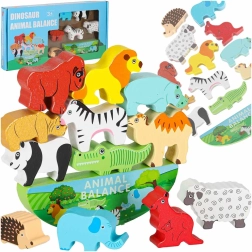 Drewniana montessori gra balansowa zwierzątka