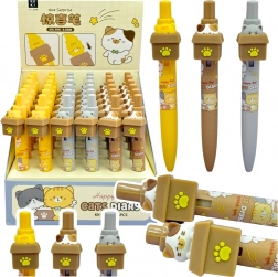 Długopis żelowy z kotem i niebieskim atramentem 0,5 mm