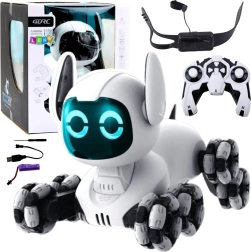 Interaktywny robotyczny pies TOOBY sterowany zdalnie 4WD z LED i obrotem 360°