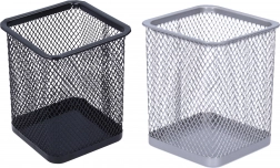 Czarny stojak na długopisy biurowe