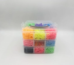 Zestaw gumek do wyrobu bransoletek Loom Band, 3000 szt. w pudełku