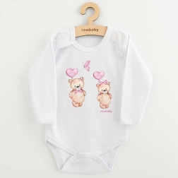 Niemowlęce body z nadrukiem New Baby Love Bears, długi rękaw (56/0–3 m)