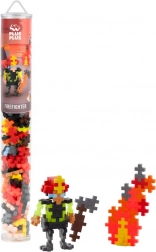 Plus-Plus strażak – zestaw konstrukcyjny w tubie (100 elementów)