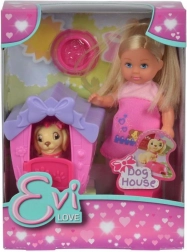 Laleczka Evička z psią budą