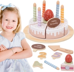 Viga drewniany urodzinowy tort do krojenia