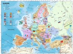 Puzzle Mapa Europy 200 elementów