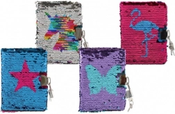 Notatnik z cekinami i zamkiem TEDDIES