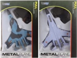 Metalowy samolot na baterie z napędem typu pull-back