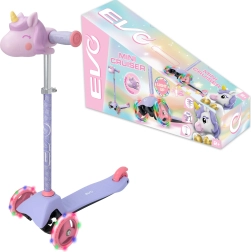 EVO Light Up Mini Cruiser dziecięca trójkołowa hulajnoga z kołami LED Jednorożec