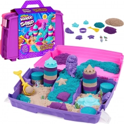 Kinetic Sand Mermaid Palace – przenośny zestaw z błyszczącym piaskiem i akcesoriami 934 g
